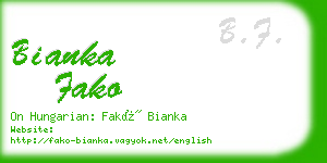 bianka fako business card